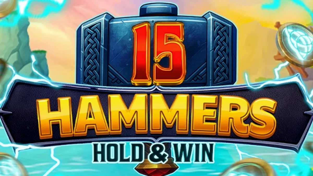 Tampilan layar permainan slot 15 Hammers: Hold & Win